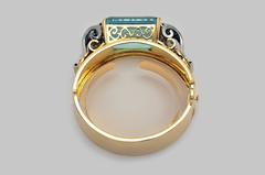 109.00 Carats Aquamarine Diamond Platinum Gold Bracelet