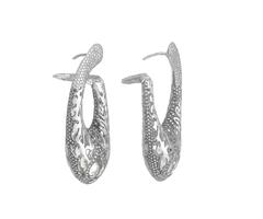 Missbach Ovaloni Diamond Pearl Gold Hoop Earrings