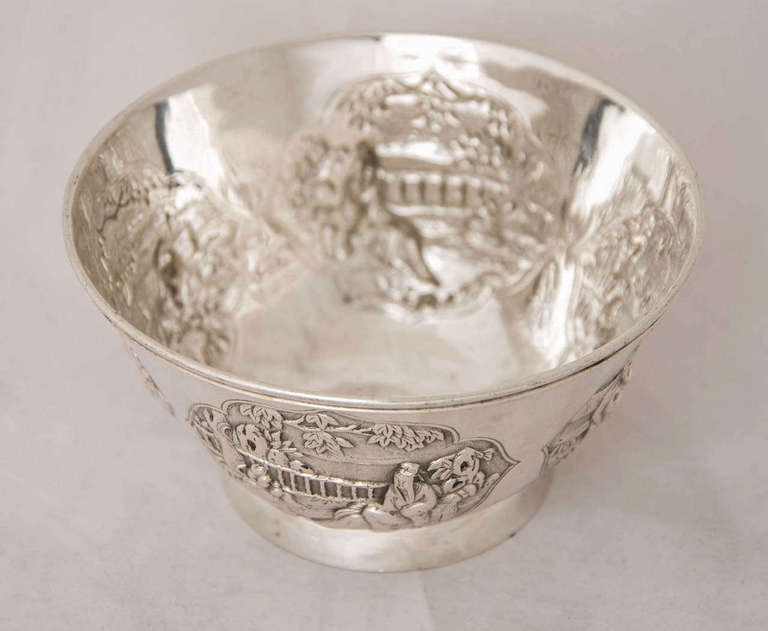 Chinese Export Silver Bowl In Excellent Condition For Sale In London, GB