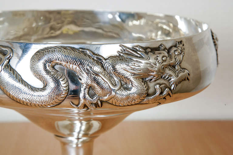 Chinese Export Silver Bowl In Excellent Condition For Sale In London, GB