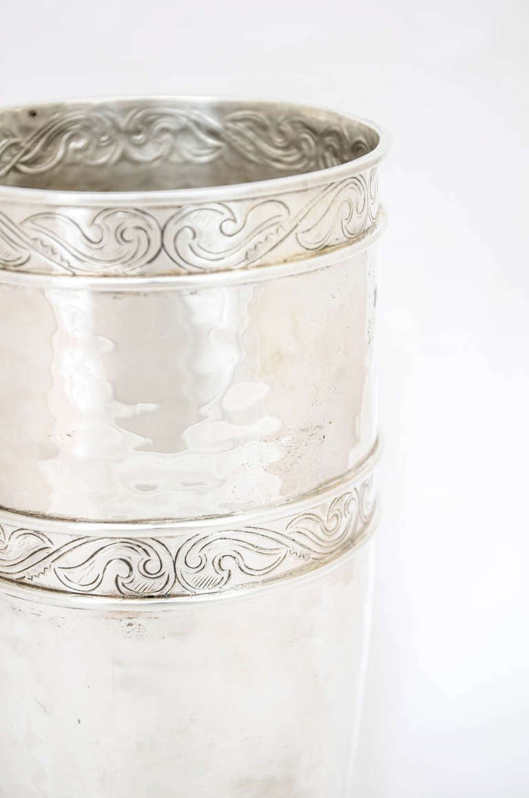 Arts & Crafts Silver Vase For Sale 4