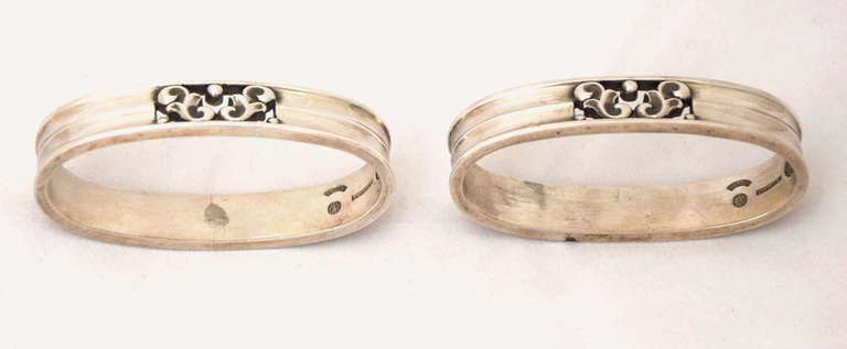 Women's or Men's 12 Georg Jensen Silver Napkin Rings