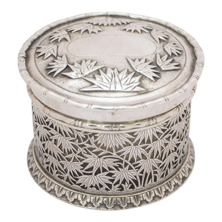 Chinese Export Silver Box For Sale