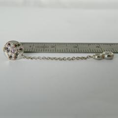 White Gold Black White Diamonds Dangle Earrings