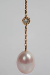 Pearls, Diamonds, 18 Karat Gold Dangle Earrings Created by Marion Jeantet