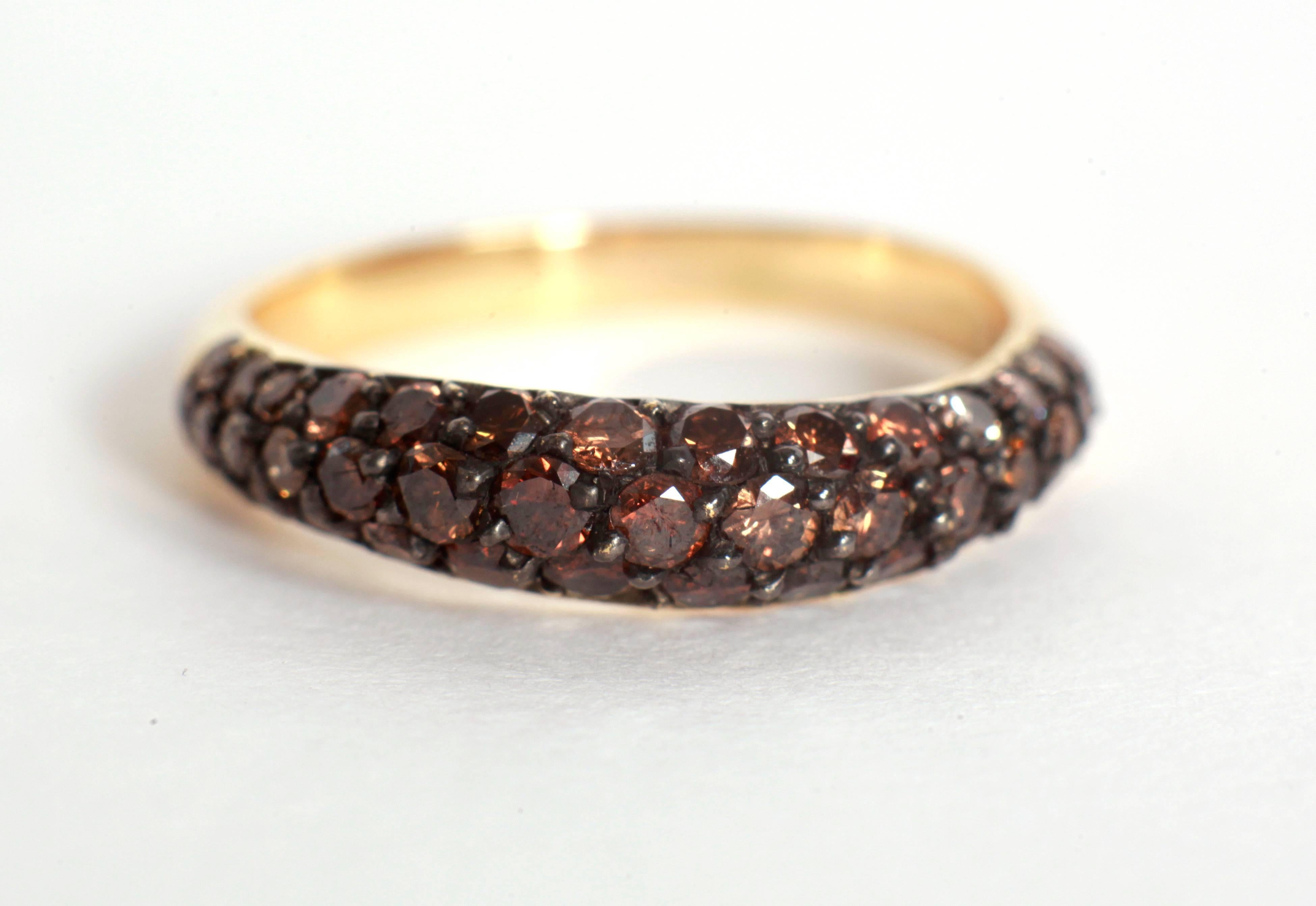 chocolate diamond band ring