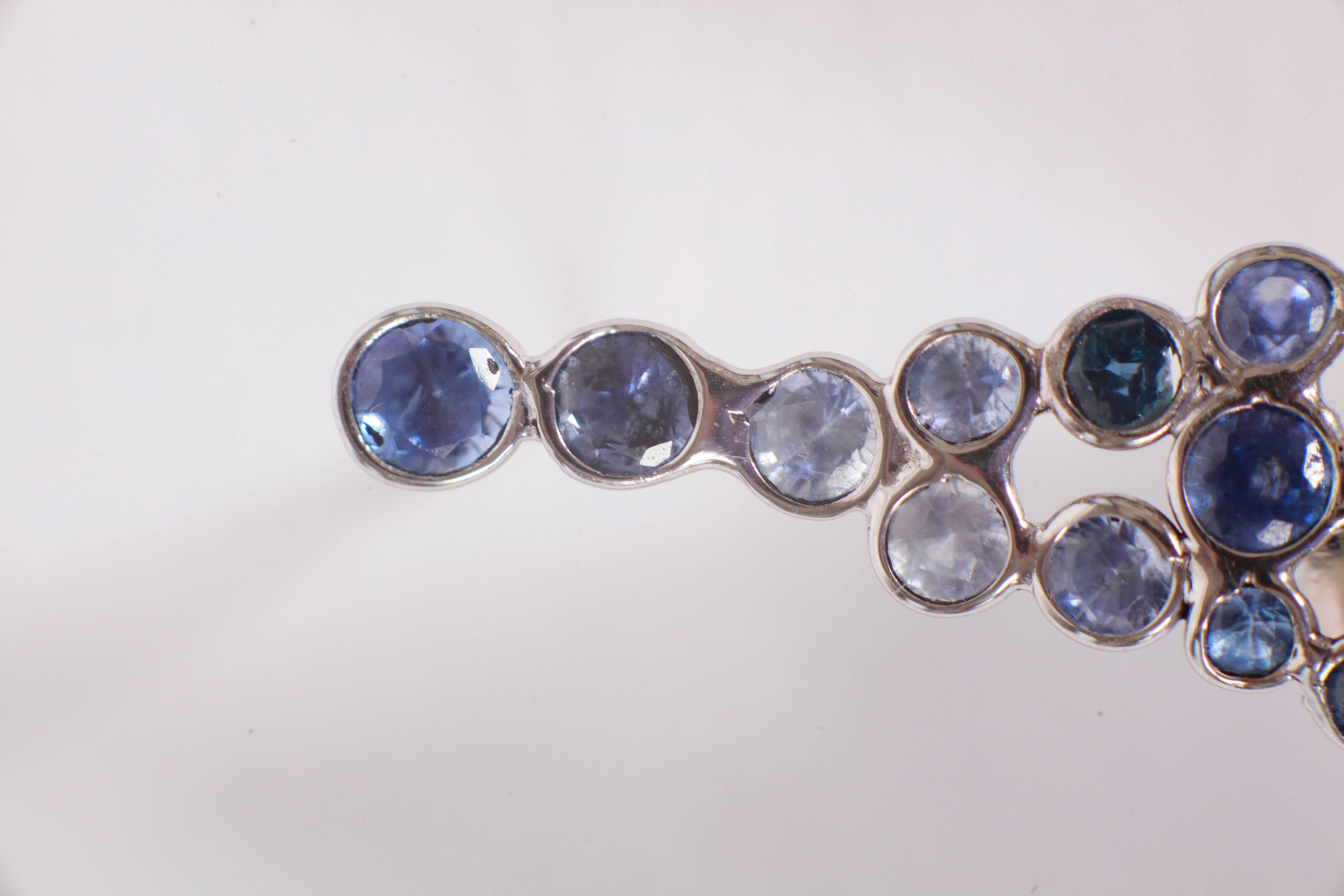 Women's Marion Jeantet Drops of Sapphire Dew Surrounding Pear Earrings