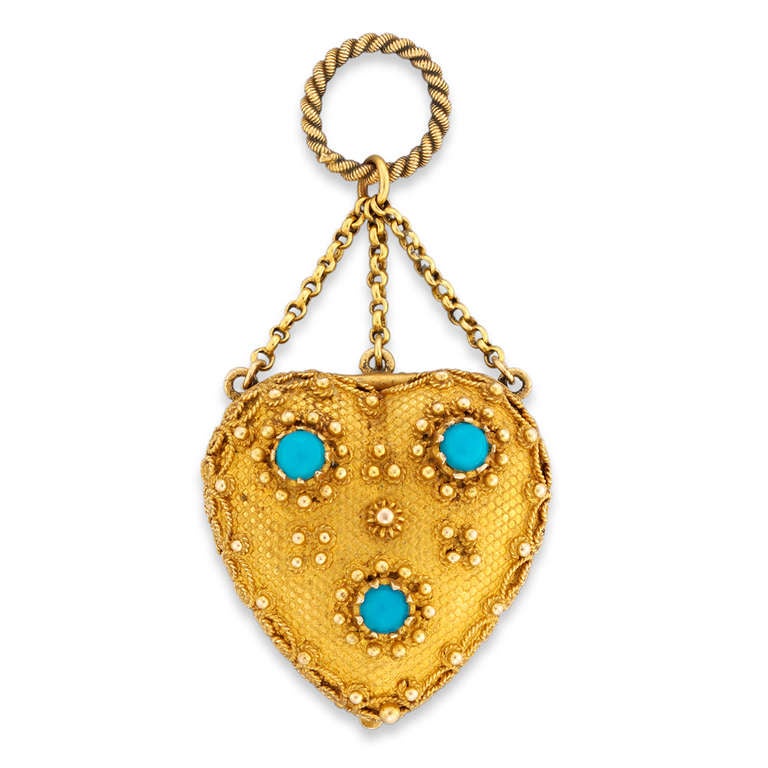 Important Georgian REGARD and gold heart locket In Excellent Condition In London, GB