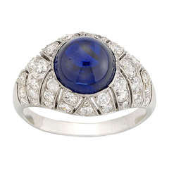 Art Deco Sapphire and Diamond Ring