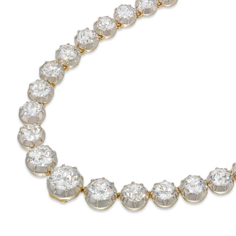 Important Diamond Riviere Necklace at 1stDibs