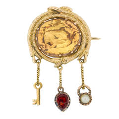 A Late Georgian Topaz Brooch