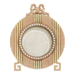 Faberge Yellow and Rose Gold Miniature Picture Frame 4