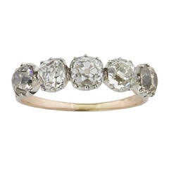 Georgian Five Diamond Ring