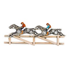 Double Horse and Jockey Brooch