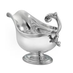 Una coppia di salsiere in argento dell'epoca di Giorgio IV, opera di Richard Sibley