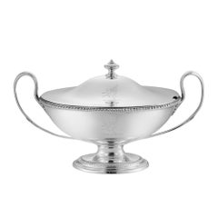 Una coppia di zuppiere da salsa in argento dell’epoca di Giorgio III, Londra 1782