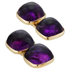 A Pair Of Amethyst Cufflinks