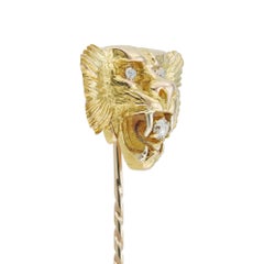 An early 20th century lion-head stick-pin