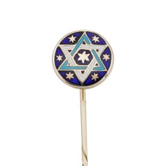 An Early 20th Century Star Of David Enamelled Stick-pin