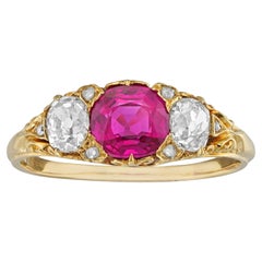 A Late Victorian ruby And Diamond Ring