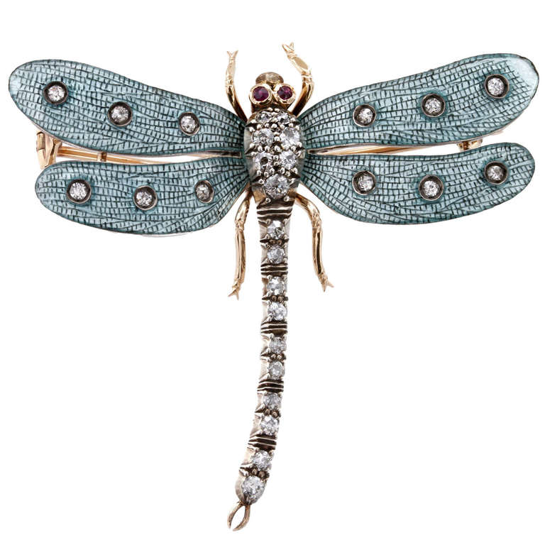 Victorian Dragonfly Brooch