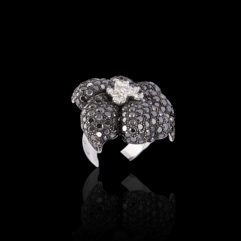 Edouard Nahum. Black diamond ring