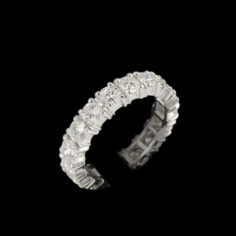Diamond and platinum eternity ring