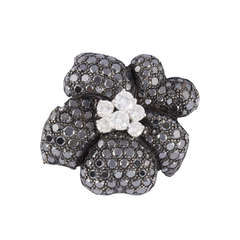 Edouard Nahum. Black diamond ring