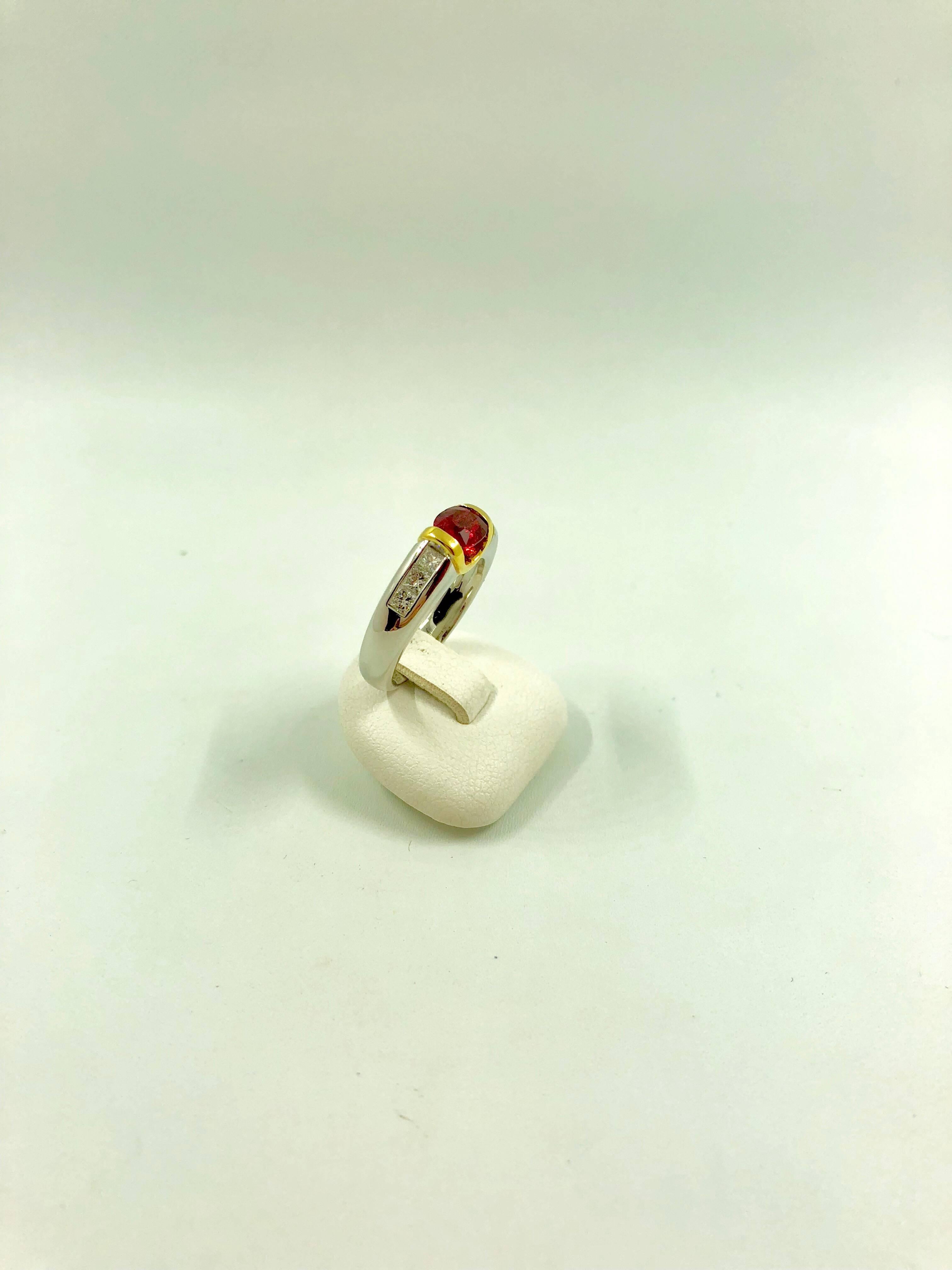 Women's G.Minner Unique Ruby Diamond Gold Ring