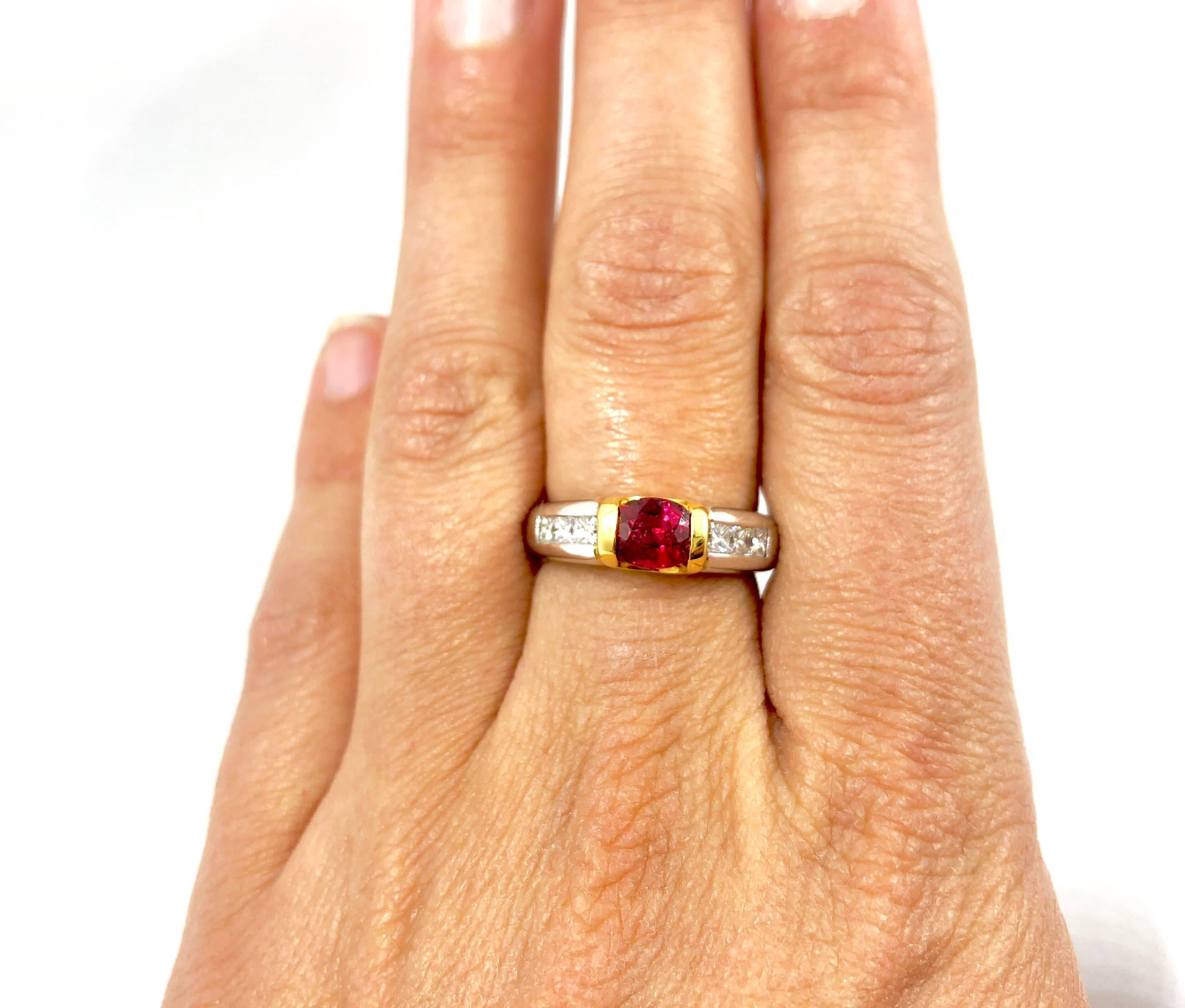 G.Minner Unique Ruby Diamond Gold Ring 2
