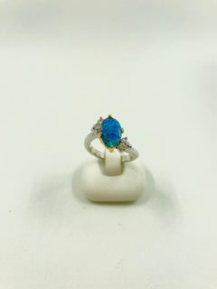 G.Minner Unique Opal Diamonds Gold Ring