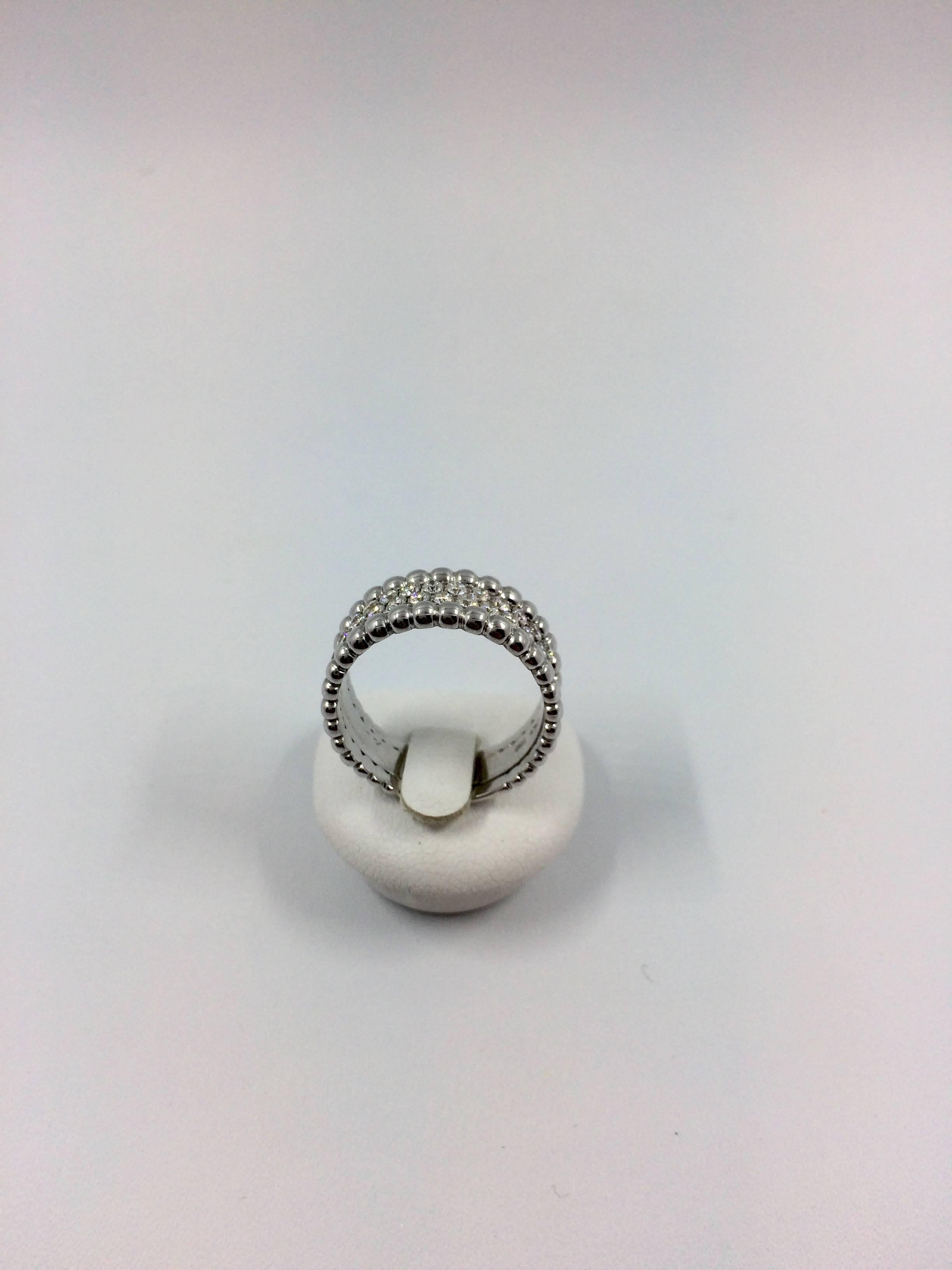 Women's or Men's Perlée Diamond Ring