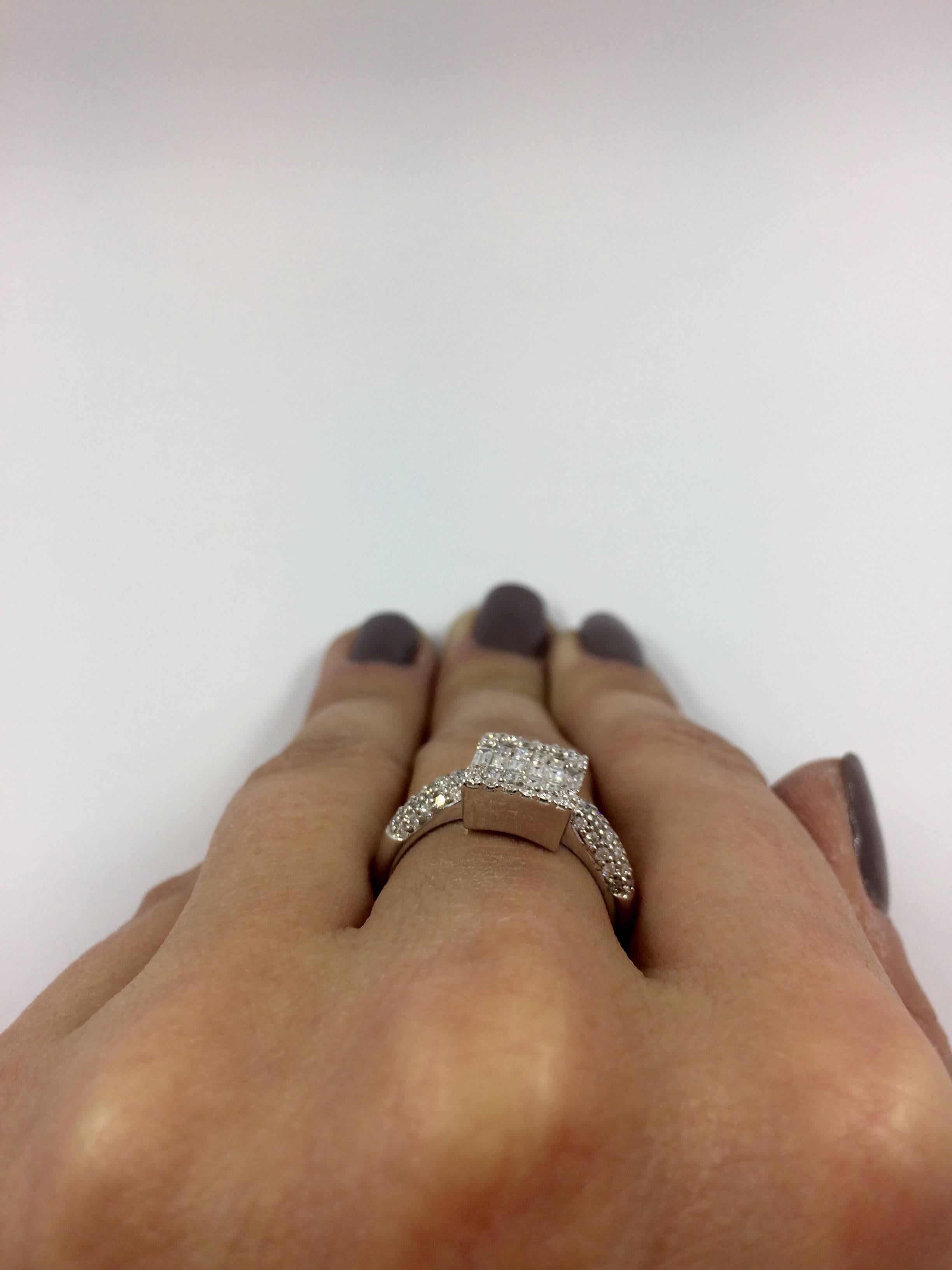 Women's Modernist Diamond Ring For Sale