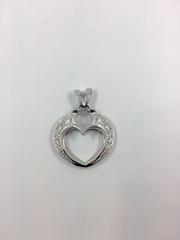 Diamond Gold Open Heart Pendant
