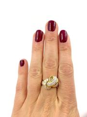 Diamond Ribbon Gold Ring
