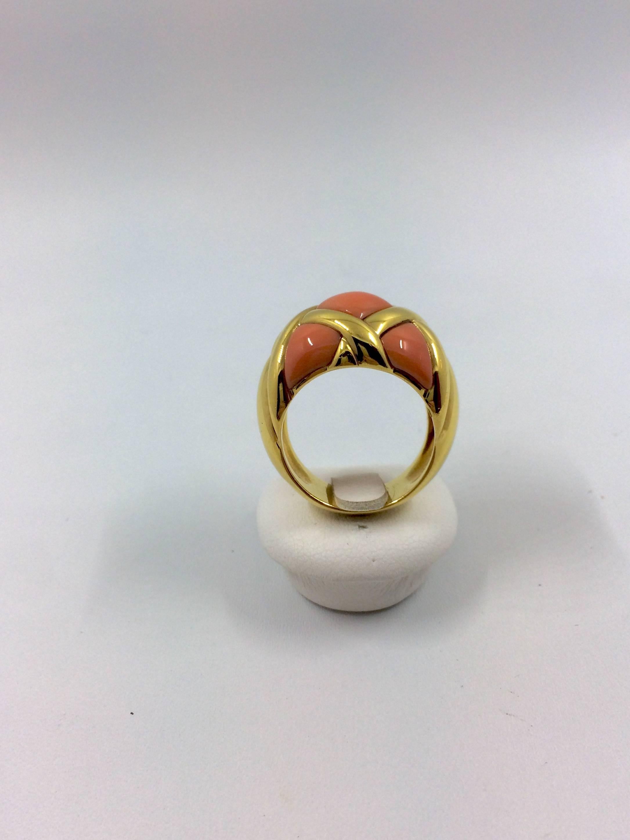 Coral Gold Ring 1