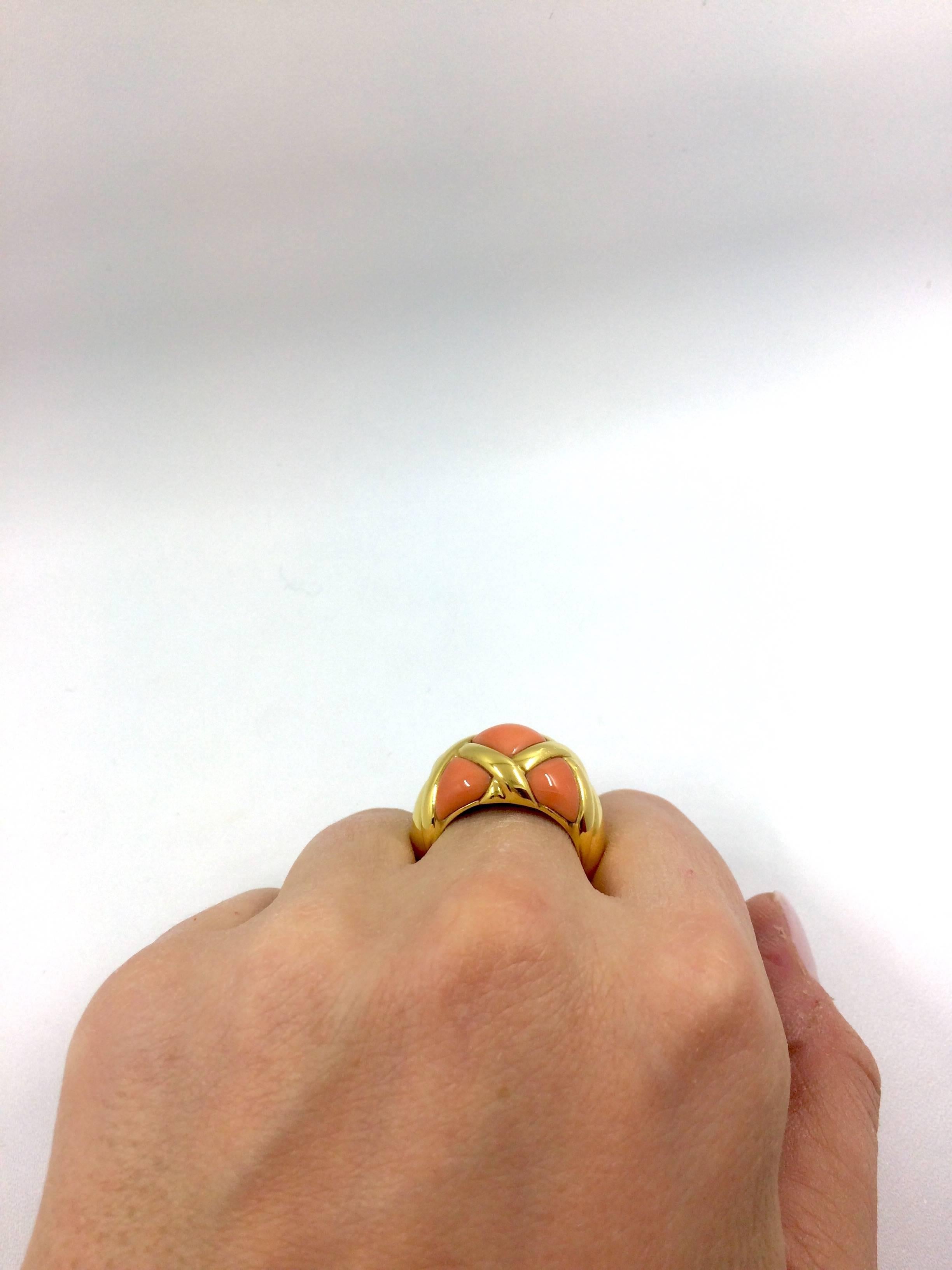 Coral Gold Ring 2