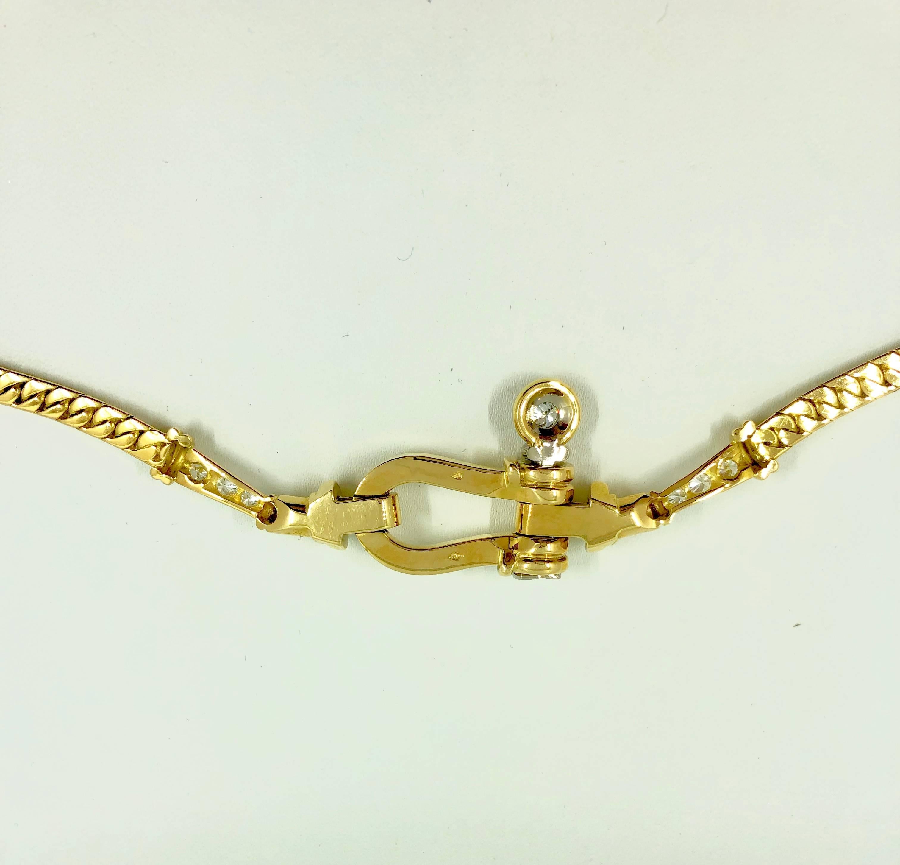 G.Minner Unique Diamond Gold Link Necklace 2