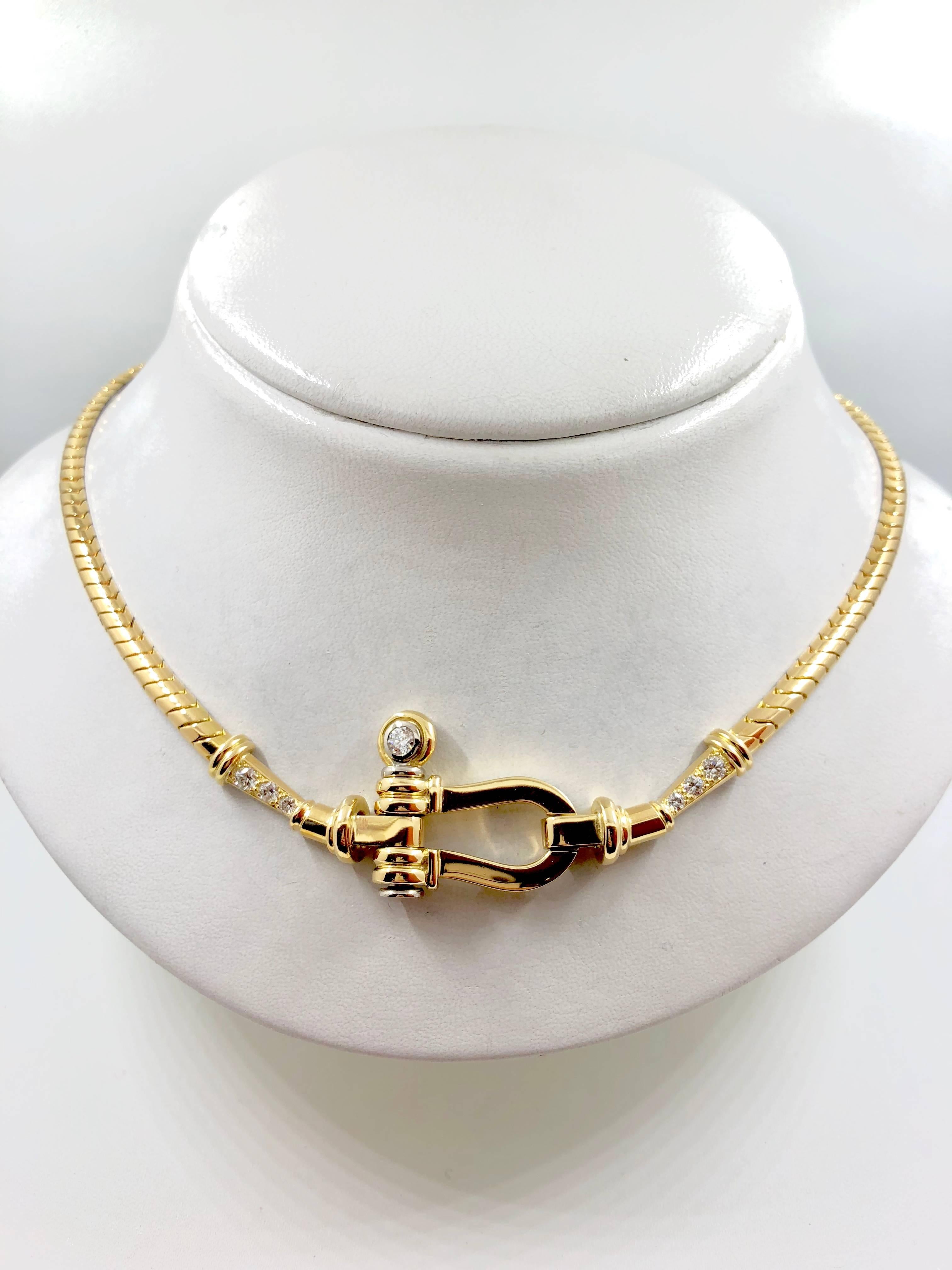 G.Minner Unique Diamond Gold Link Necklace 3