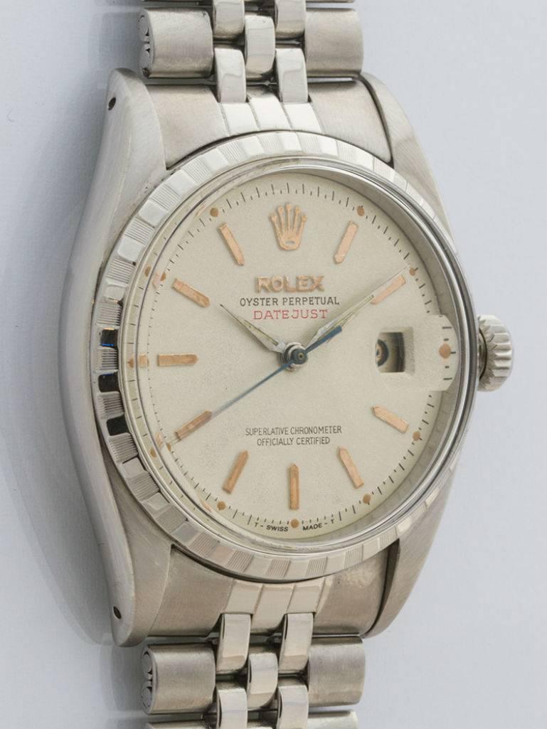 Men's Rolex Stainless Steel Oyster Perpetual Datejust Wristwatch Ref 6605