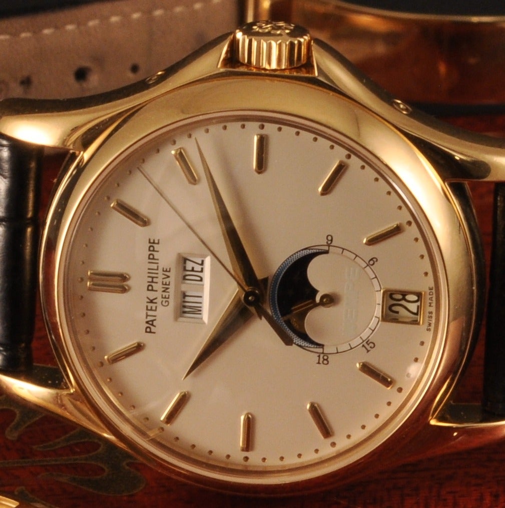 Men's Patek Philippe Yellow Gold Wempe Annual Calendar Wristwatch Ref 5125 circa 2003