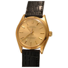 Rolex Yellow Gold Oyster Perpetual Wristwatch circa 1968