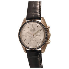 Omega White Gold Speedmaster Apollo XI Limited Edition Wristwatch