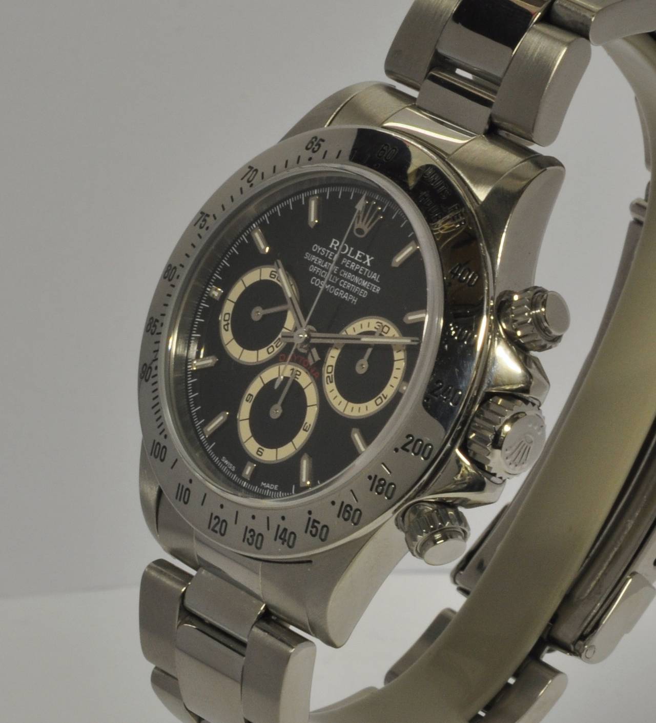 Rolex Stainless Steel Daytona Chronograph Wristwatch Ref 16520 Circa 1997
