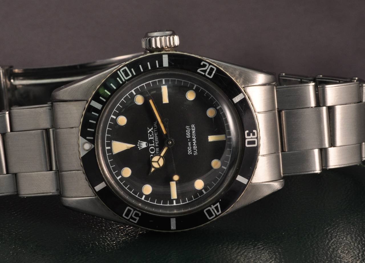 Women's or Men's Rolex Stainless Steel Submariner James Bond Self Winding Wristwatch Ref 6538