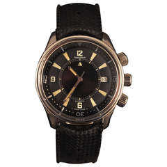 Vintage Jaeger-LeCoultre Stainless Steel Polaris Diver's Wristwatch Circa 1968