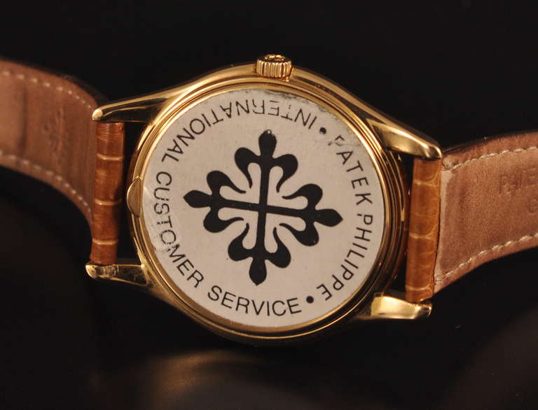 Gelbgold Perpetual Calendar Armbanduhr von Patek Philppe Ref 3940 um 1987 1