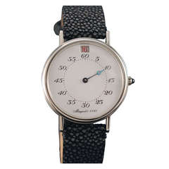 Breguet Platinum Jump Hour Wristwatch with Enamel Dial circa 2000s