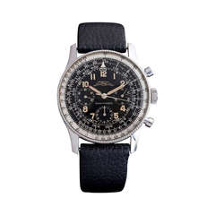 Vintage Breitling Stainless Steel Navitimer AOPA Chronograph Wristwatch circa 1953