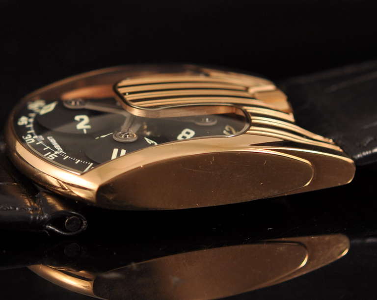 Urwerk Rose Gold 103 Wristwatch circa 2012 In Excellent Condition For Sale In Paris, FR